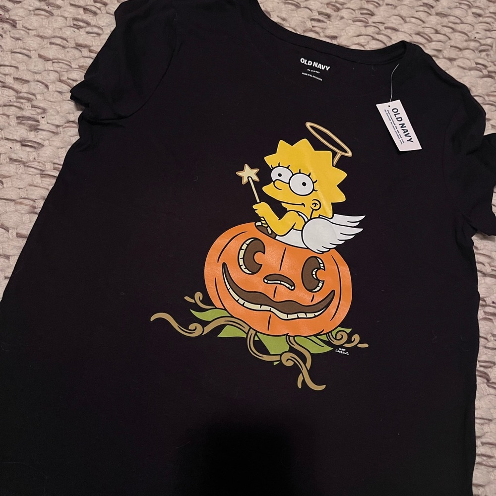 Kids Lisa Simpson pumpkin shirt